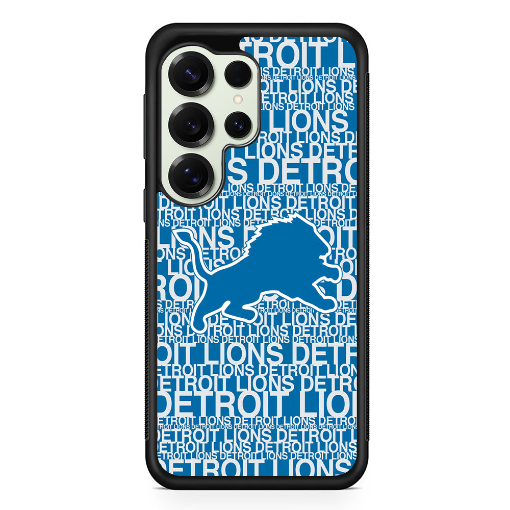 Detroit Lions Pattern Samsung Galaxy S25 Ultra Case | Durable Rubber Case for Samsung Galaxy S25 Ultra