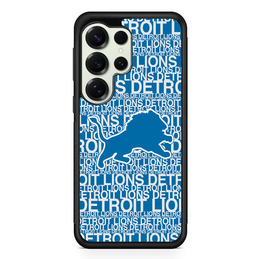 Detroit Lions Pattern Samsung Galaxy S25 Ultra Case | Durable Rubber Case for Samsung Galaxy S25 Ultra