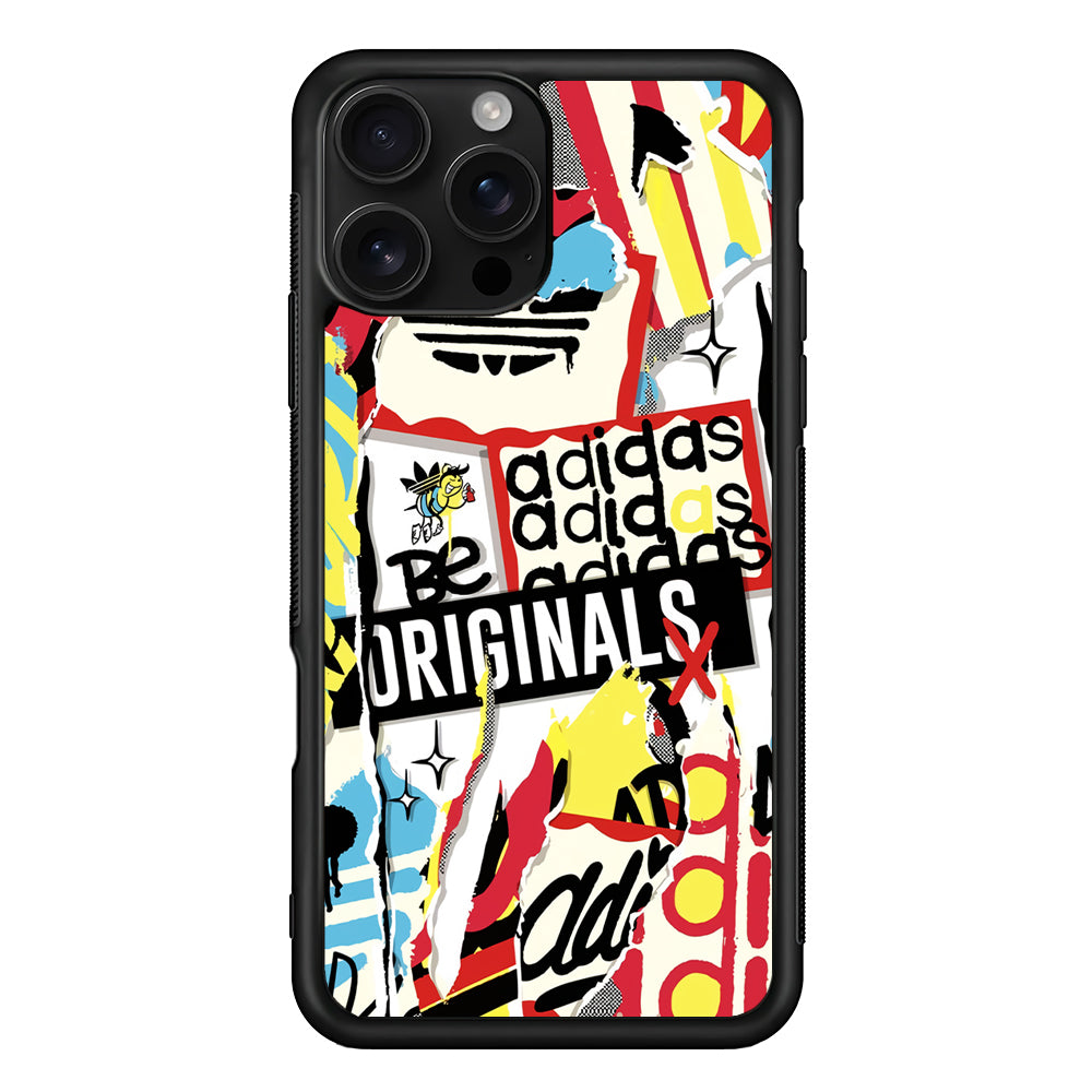 Adidas Abstract Wall Art iPhone 16 Pro Case - Stylish Protective Cover for iPhone 16 Pro