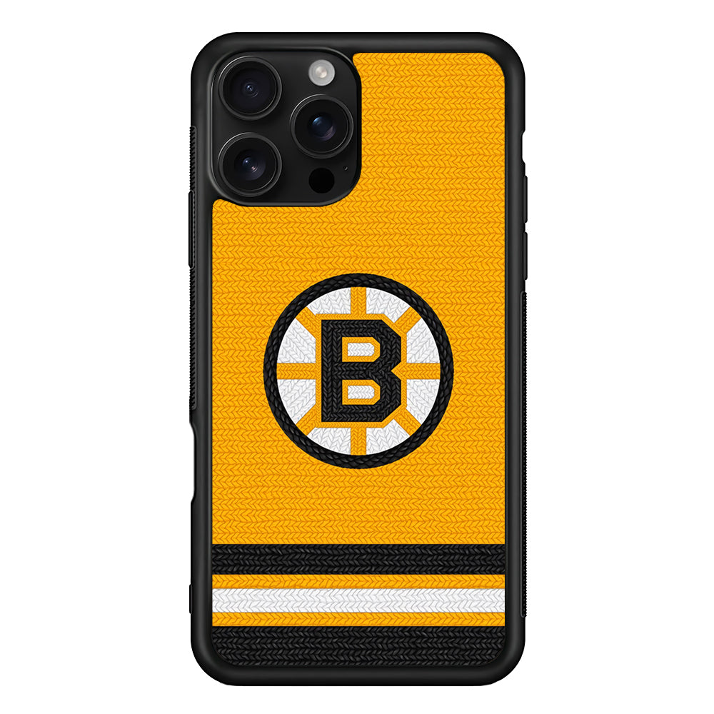 Boston Bruins Logo iPhone 16 Pro Case | Durable Protective Case for iPhone 16 Pro
