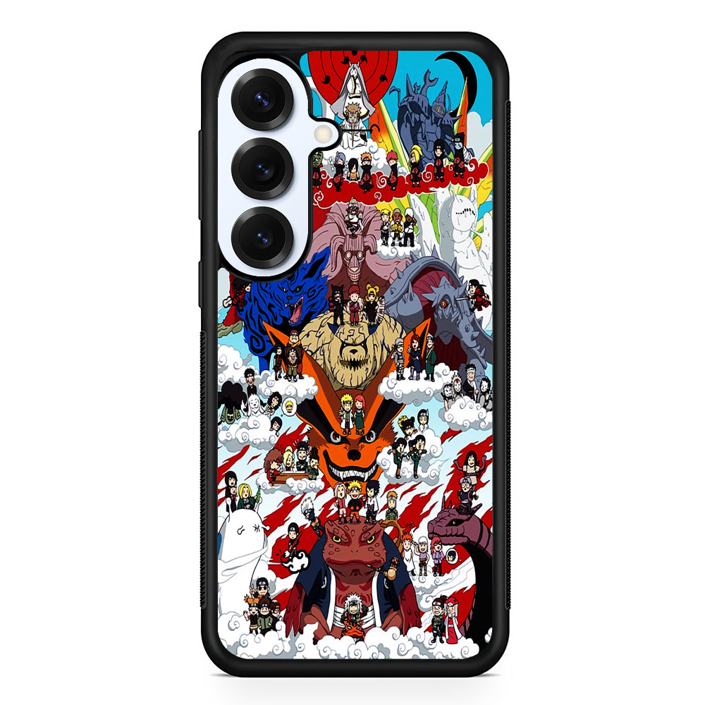 Naruto Chibi All Character Samsung Galaxy S25 Plus Case | Slim Rubber Cover for Samsung Galaxy S25 Plus