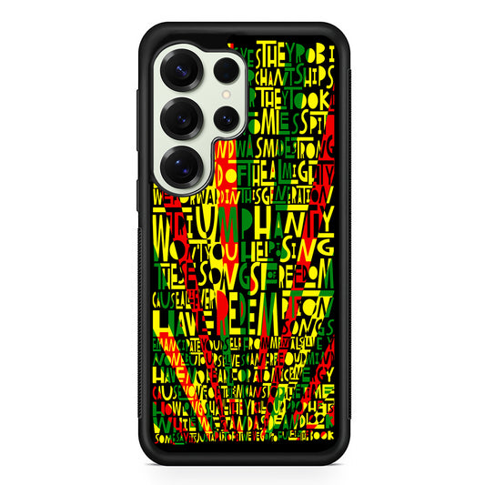 Bob Marley Redemption Song Samsung Galaxy S25 Ultra Case | Durable Rubber Case for Samsung Galaxy S25 Ultra