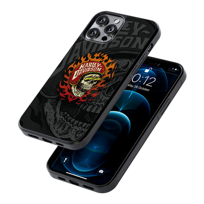 Harley Davidson Flaming Rider 2D Rubber Phone Case | Slim Protective Phone Case