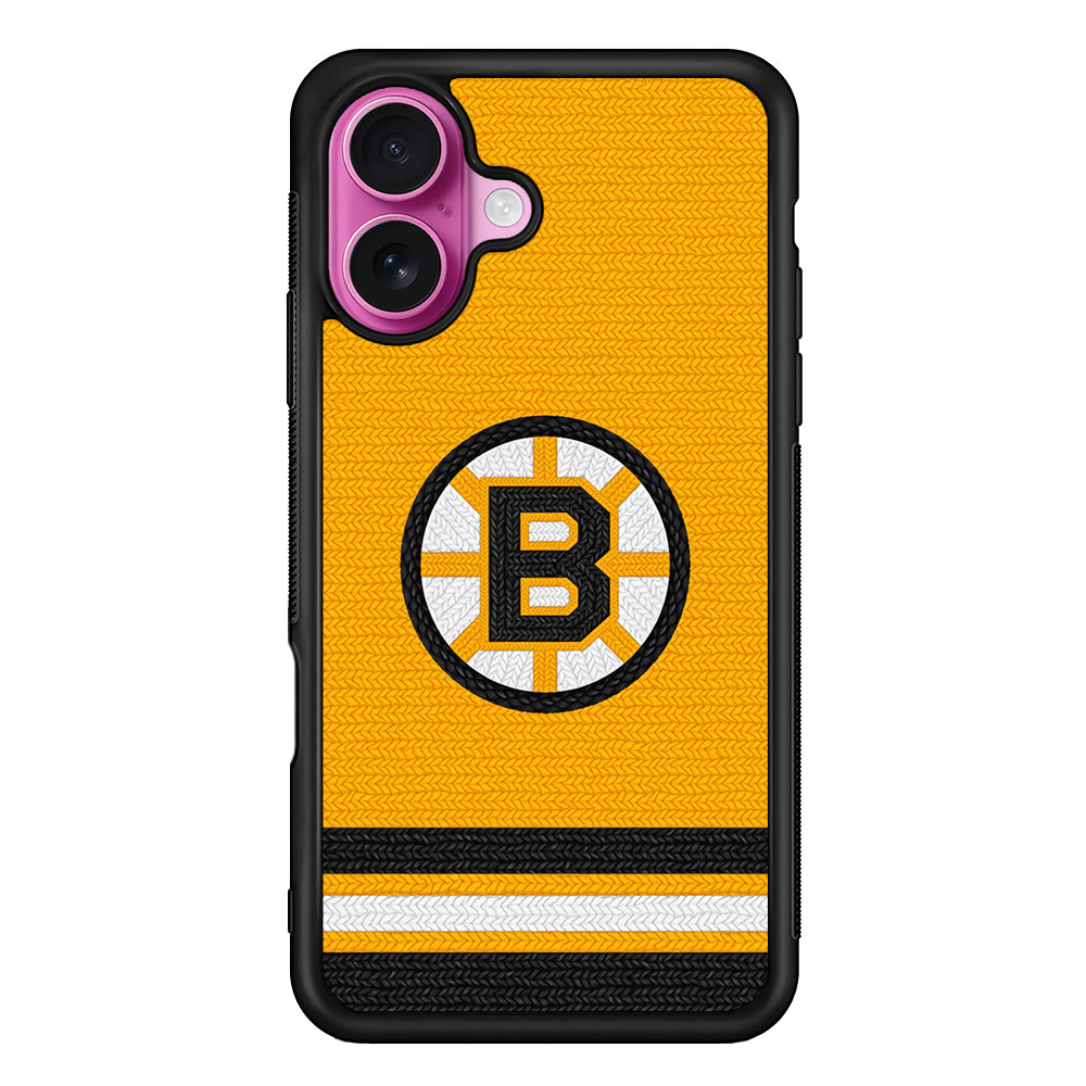 Boston Bruins Logo iPhone 17 Case | Slim Protective Rubber Phone Cover