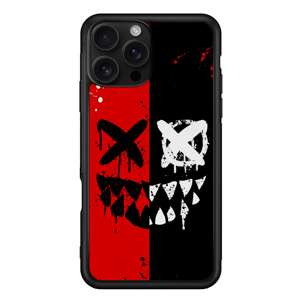 Bad Smiley Face Red Black iPhone 16 Pro Case | Durable Protective Case for iPhone 16 Pro