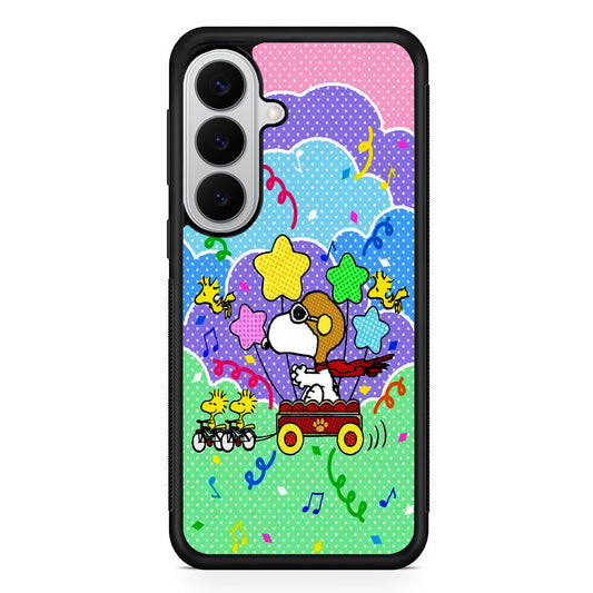 Woodstock Pulled Snoopy Samsung Galaxy S26 Case | Protective Rubber Cover