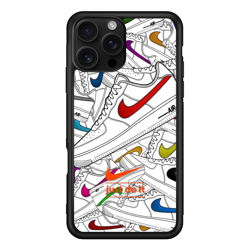 Nike Air White Shoes Pile iPhone 16 Pro Case - Stylish Protective Cover for iPhone 16 Pro
