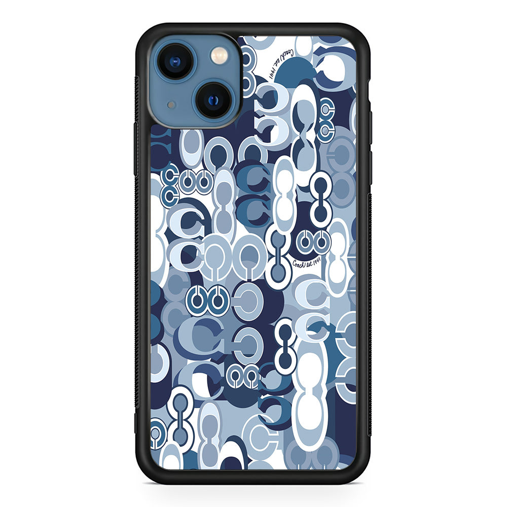 Coach Blue iPhone 15 Case | Slim Rubber Case for iPhone 15