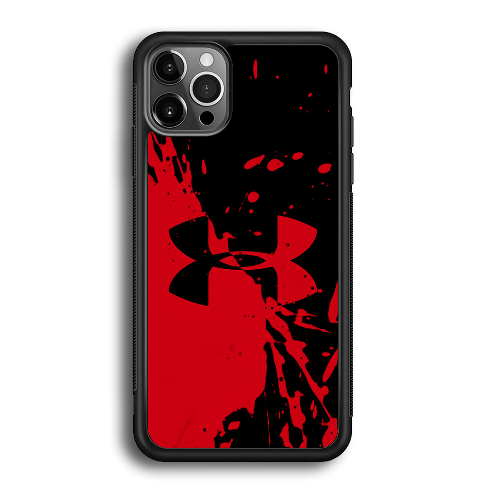 Under Armour Black Red iPhone 12 Pro Max Case | Slim Rubber Case for iPhone 12 Pro Max