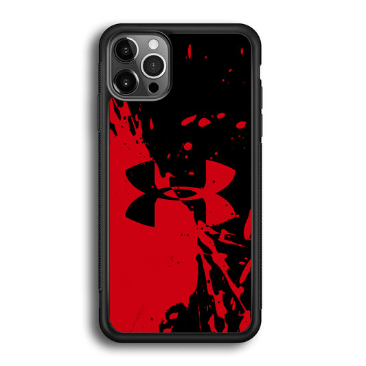 Under Armour Black Red iPhone 12 Pro Max Case | Slim Rubber Case for iPhone 12 Pro Max
