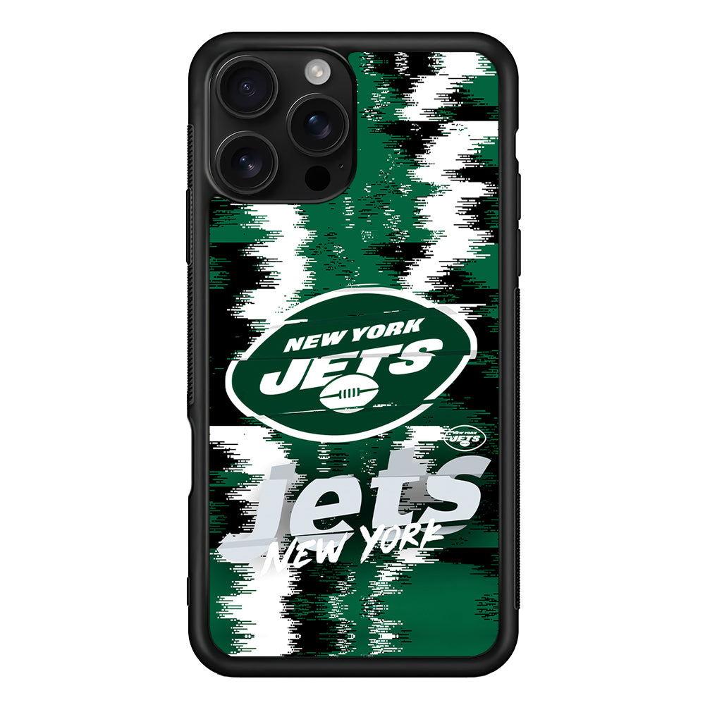 New York Jets Abstract Color iPhone 16 Pro Case | Durable Protective Case for iPhone 16 Pro