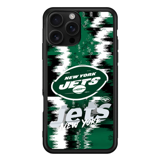 New York Jets Abstract Color iPhone 16 Pro Case | Durable Protective Case for iPhone 16 Pro