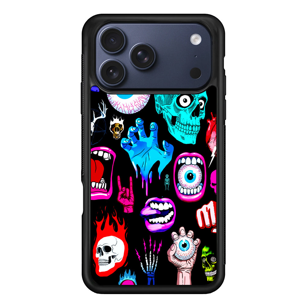 Hand Drawn Halloween Doodles iPhone 17 Pro Max Case | Slim Protective Cover for iPhone 17 Pro Max