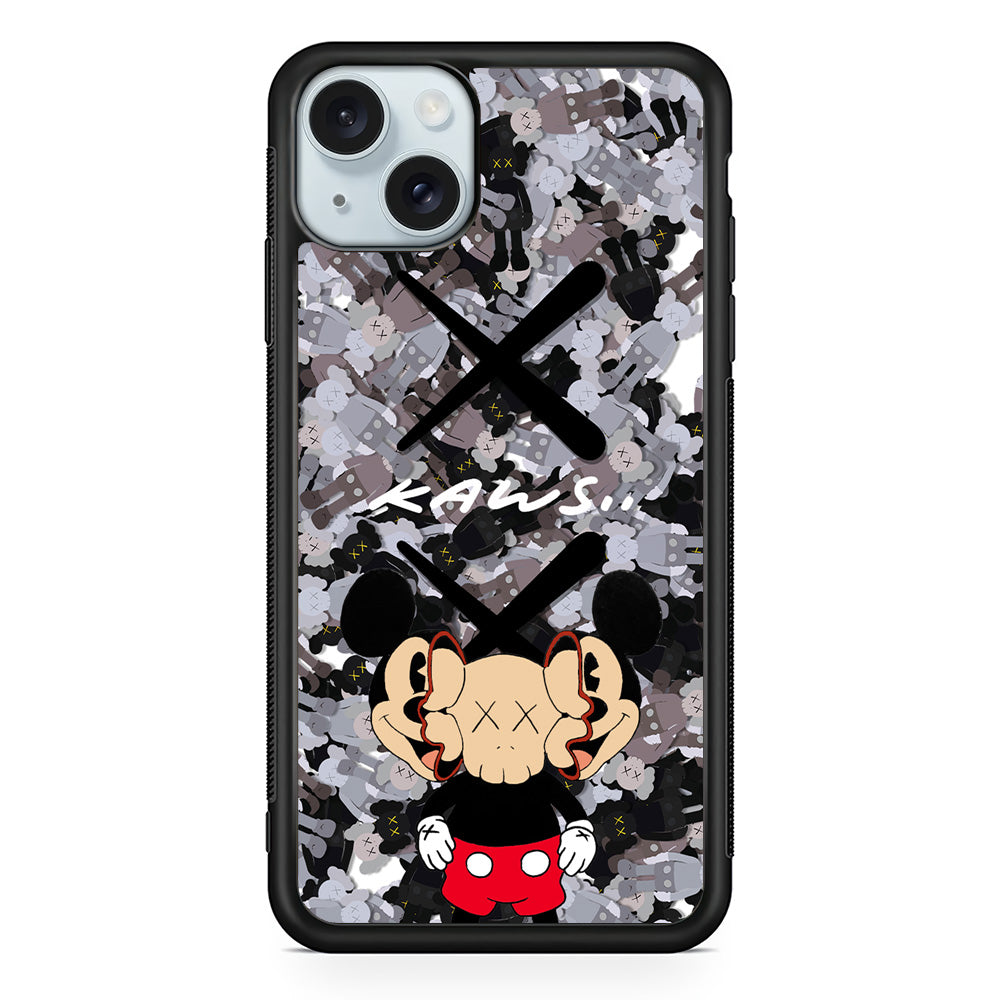 Kaws and Mickey Mask iPhone 14 Case | Slim Rubber Case for iPhone 14
