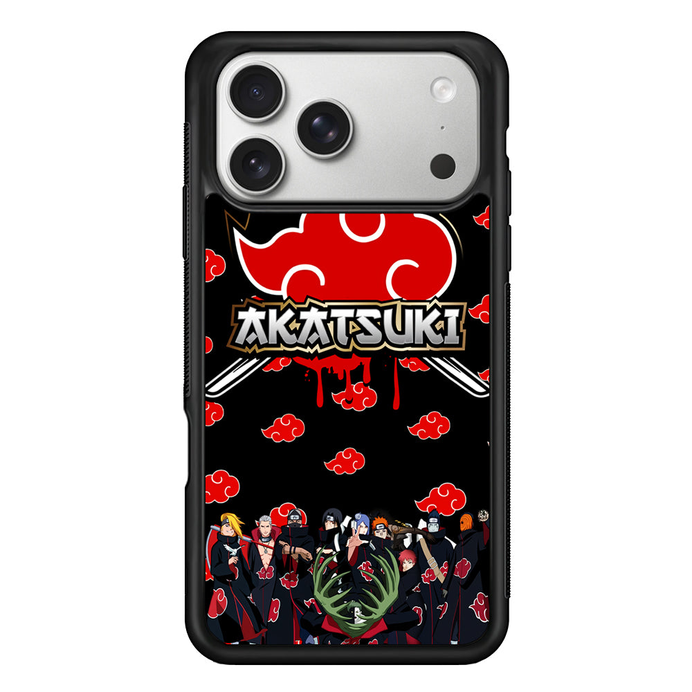 Naruto Akatsuki Squad iPhone 17 Pro Case | Slim Rubber Case for iPhone 17 Pro