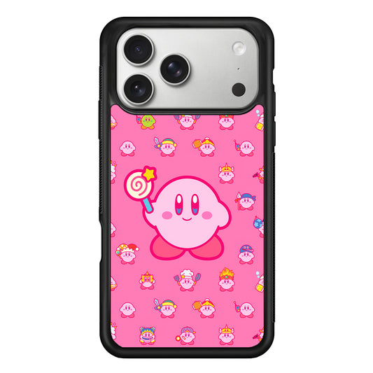 Kirby and His Transformation Forms iPhone 17 Pro Case | Slim Rubber Case for iPhone 17 Pro