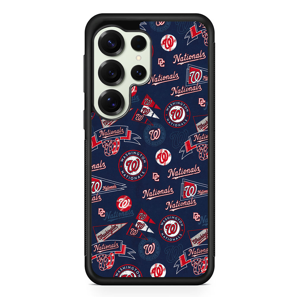 Washington Nationals Pattern Samsung Galaxy S25 Ultra Case | Durable Rubber Case for Samsung Galaxy S25 Ultra
