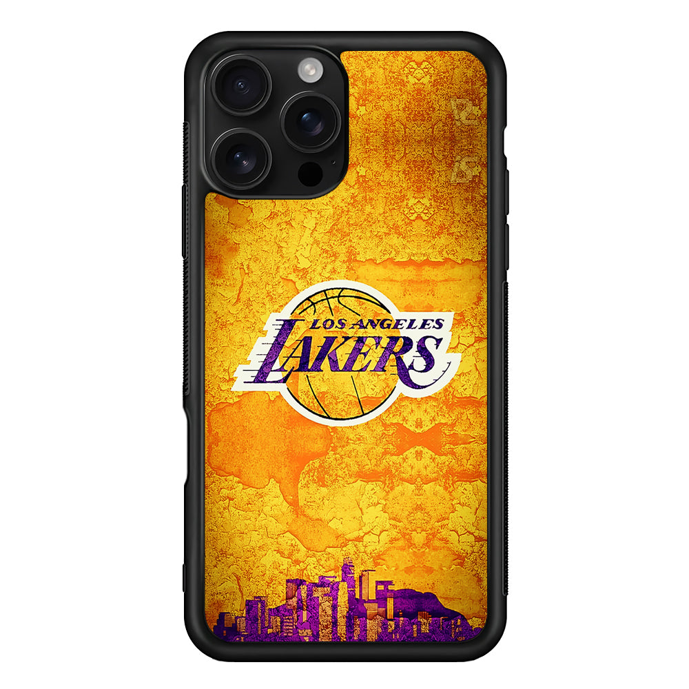 Los Angeles Lakers Pattern iPhone 16 Pro Case | Durable Protective Case for iPhone 16 Pro