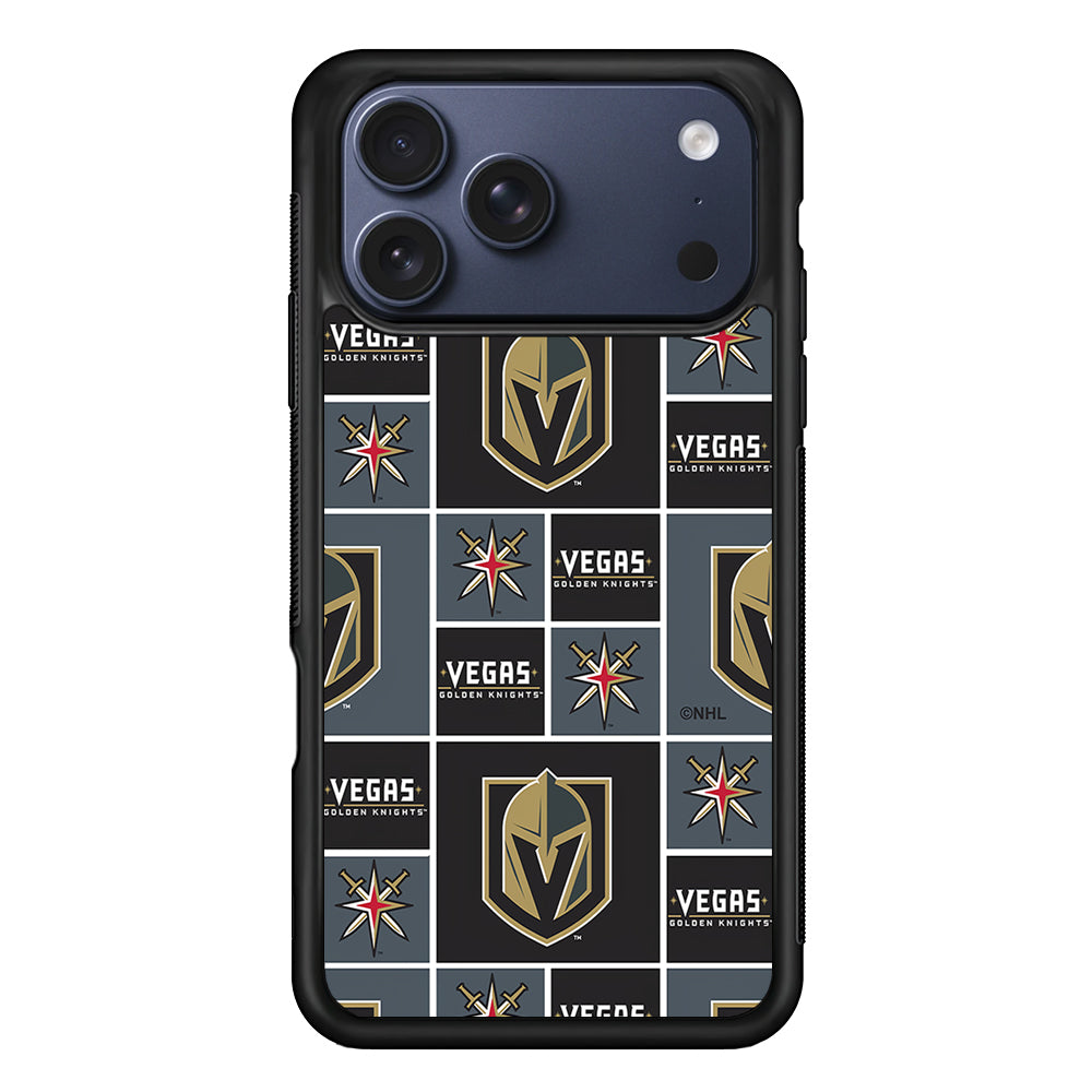 Vegas Golden Knights Pattern iPhone 17 Pro Max Case | Slim Protective Cover for iPhone 17 Pro Max