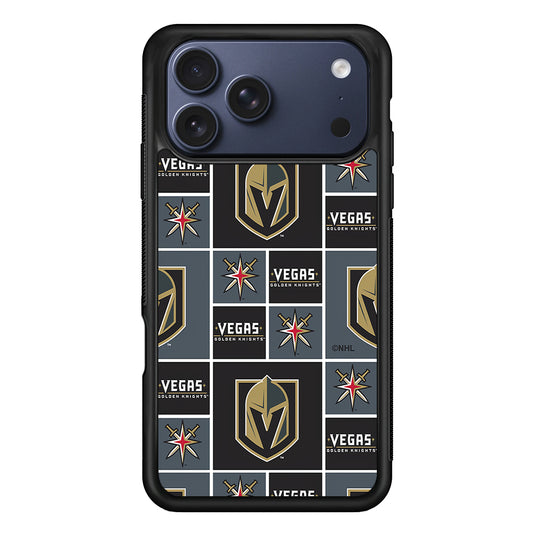 Vegas Golden Knights Pattern iPhone 17 Pro Max Case | Slim Protective Cover for iPhone 17 Pro Max