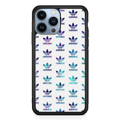 Adidas Logo Space Pattern 2D Rubber Phone Case | Slim Protective Phone Case