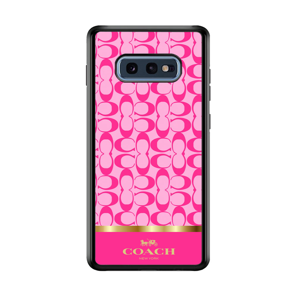 Coach Pink Pattern Samsung Galaxy S10E Case | Slim Rubber Case for Samsung Galaxy S10E