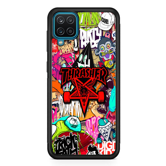 Thrasher Gang Assembly Samsung Galaxy A12 Case | Slim Rubber Case for Samsung Galaxy A12