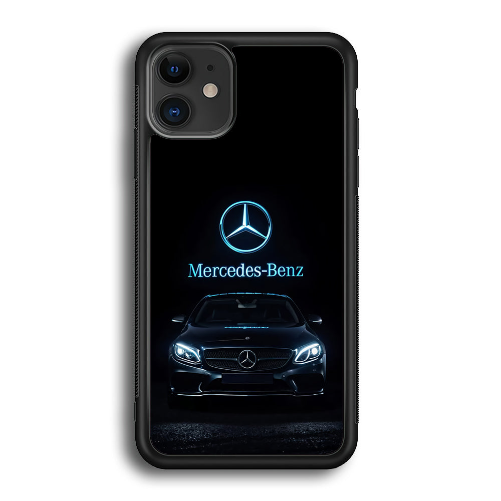 Mercedes-Benz Blue Dark Aesthetic iPhone 12 Case | Slim Rubber Case for iPhone 12