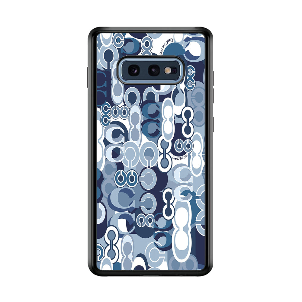 Coach Blue Samsung Galaxy S10E Case | Slim Rubber Case for Samsung Galaxy S10E