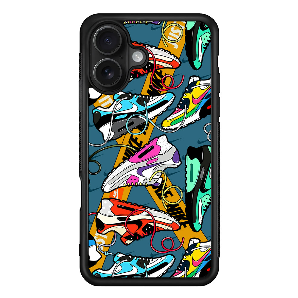 Nike Twister Shoelaces iPhone 16 Case - Oxvistore
