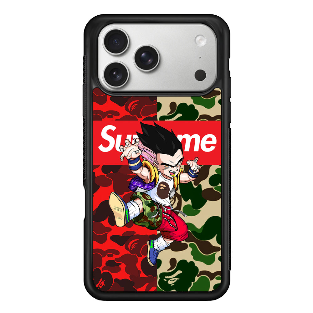 Bape Dragon Ball Supreme Camo iPhone 17 Pro Case | Slim Rubber Case for iPhone 17 Pro