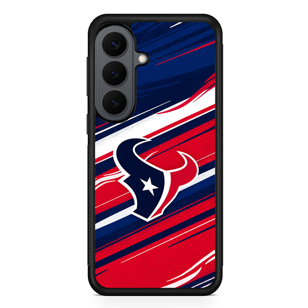 Houston Texans Abstract Color Samsung Galaxy S26 Plus Case | Slim Rubber Case for Samsung Galaxy S26 Plus