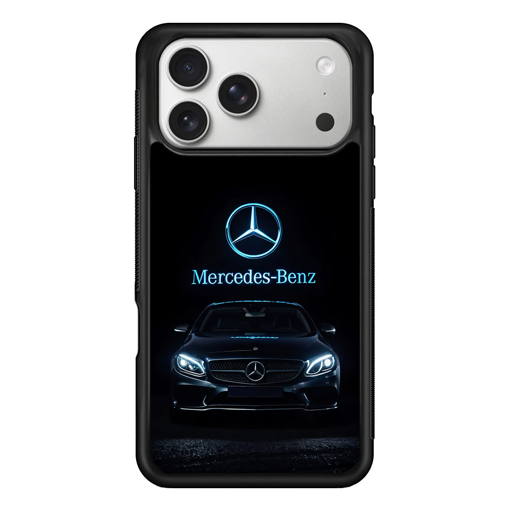 Mercedes-Benz Blue Dark Aesthetic iPhone 17 Pro Case | Slim Rubber Case for iPhone 17 Pro