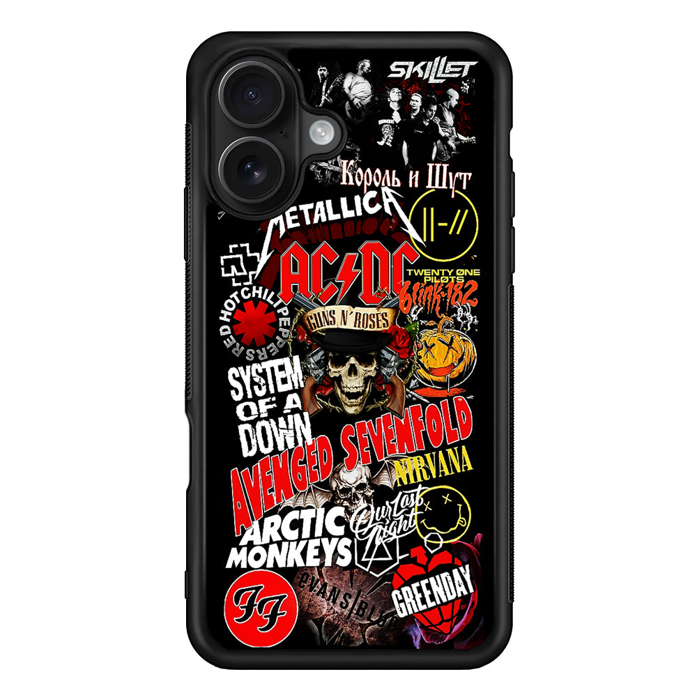 90s Rock Metal Aesthetic iPhone 16 Case - Oxvistore