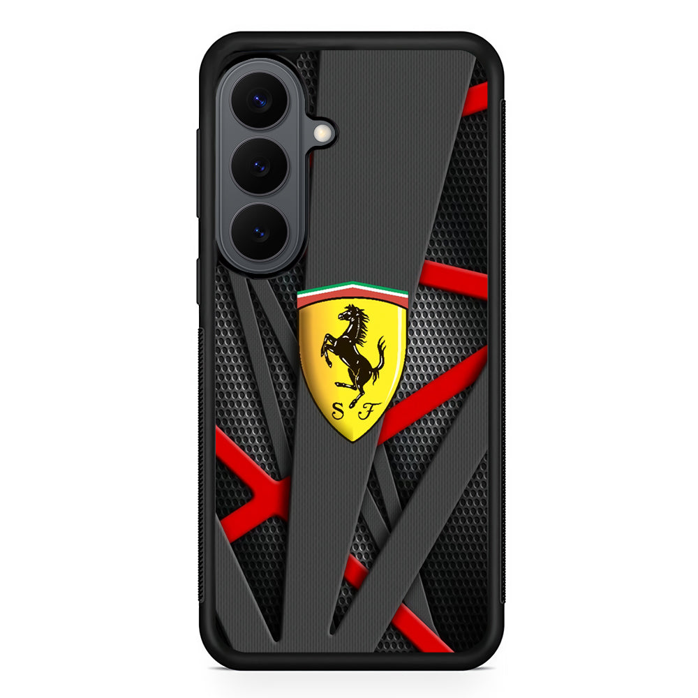 Ferrari Bold Red and Black Samsung Galaxy S26 Plus Case | Durable Samsung Galaxy S26 Plus Cover