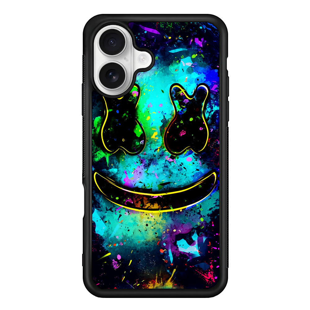 DJ Marshmello Painting Art iPhone 16 Plus Case | Durable Protective Rubber Cover