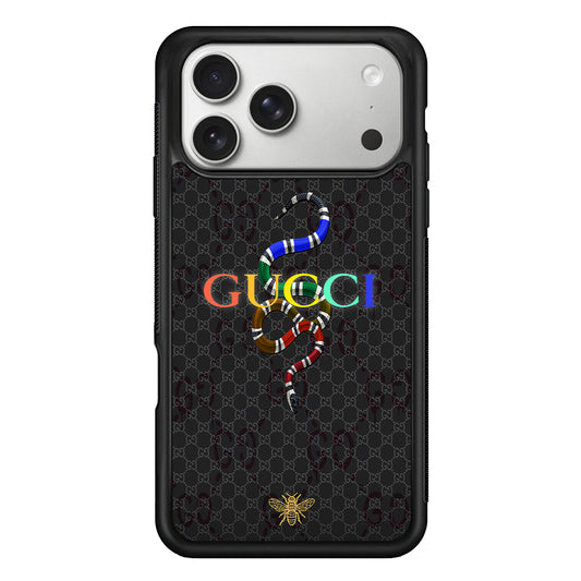 Gucci Colorful Logo Style iPhone 17 Pro Case | Slim Rubber Case for iPhone 17 Pro