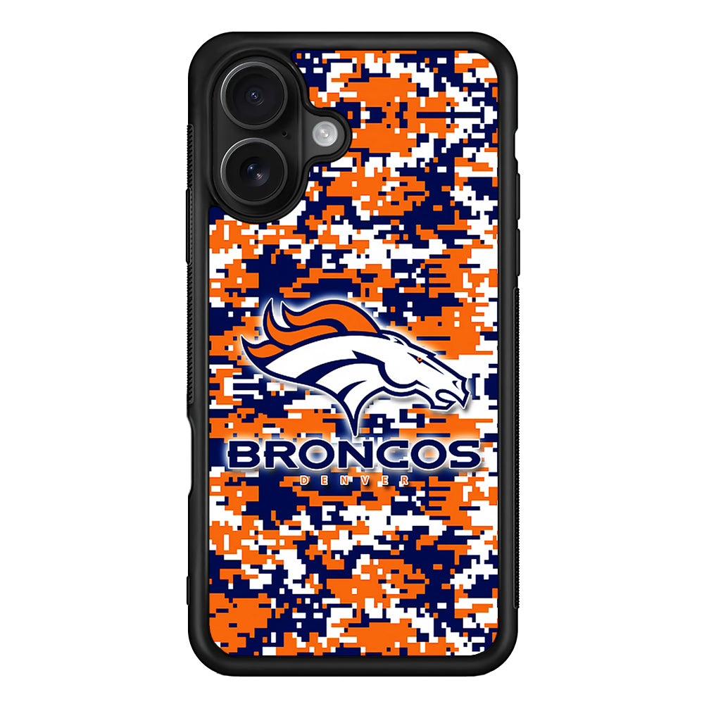 Denver Broncos Pixels iPhone 16 Case - Oxvistore