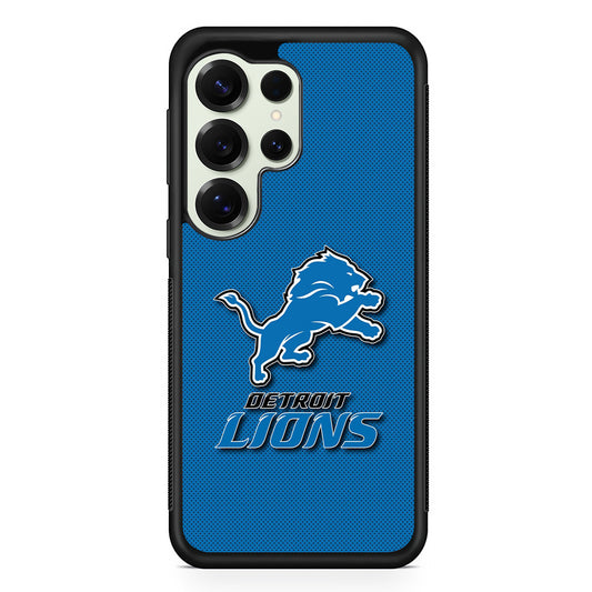 Detroit Lions Logo Samsung Galaxy S25 Ultra Case | Durable Rubber Case for Samsung Galaxy S25 Ultra