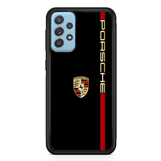 Porsche Car Logo Luxury Samsung Galaxy A72 Case | Slim Rubber Case for Samsung Galaxy A72