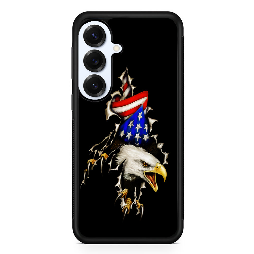 Eagle American Flag Patriotic Samsung Galaxy S25 Plus Case | Slim Rubber Cover for Samsung Galaxy S25 Plus