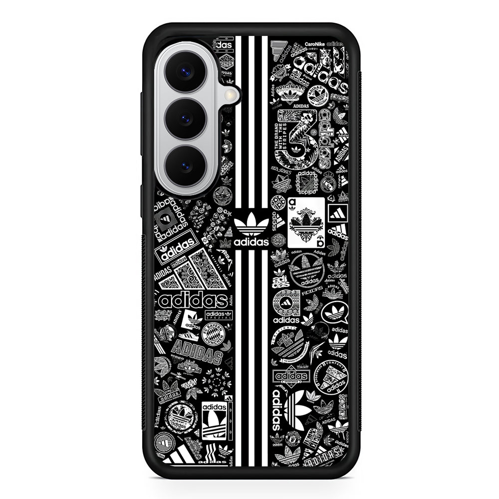 Adidas Collection Black White Samsung Galaxy S26 Case | Slim Samsung Galaxy S26 Rubber Case