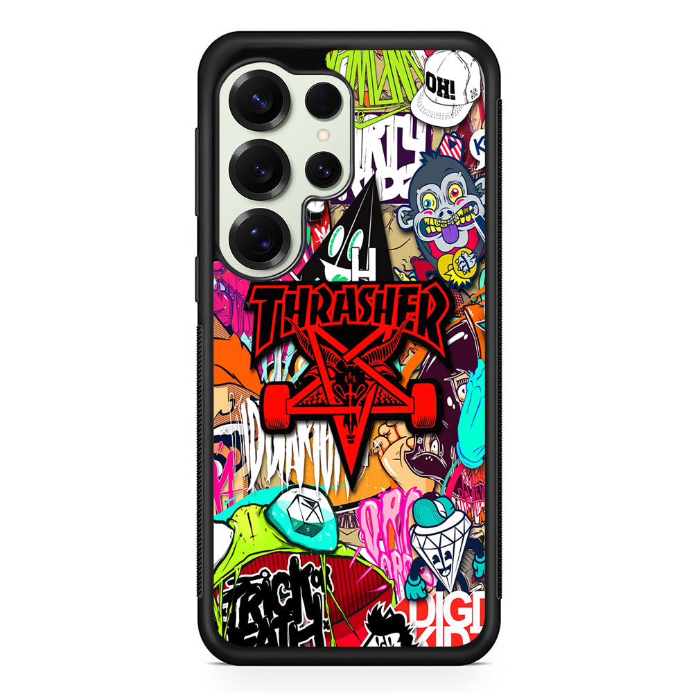 Thrasher Gang Assembly Samsung Galaxy S25 Ultra Case | Slim Rubber Case for Samsung Galaxy S25 Ultra
