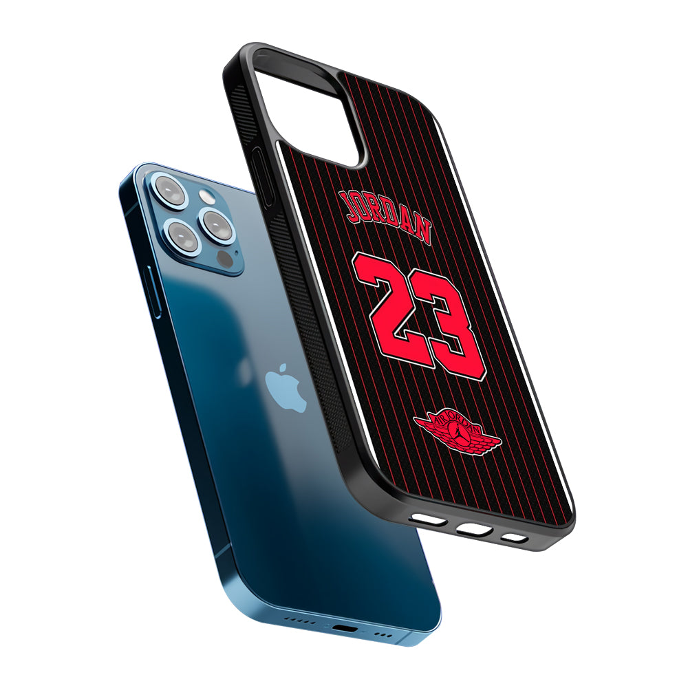 Air Jordan Emblem on Jersey 2D Rubber Phone Case | Slim Protective Phone Case