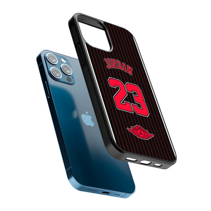 Air Jordan Emblem on Jersey 2D Rubber Phone Case | Slim Protective Phone Case