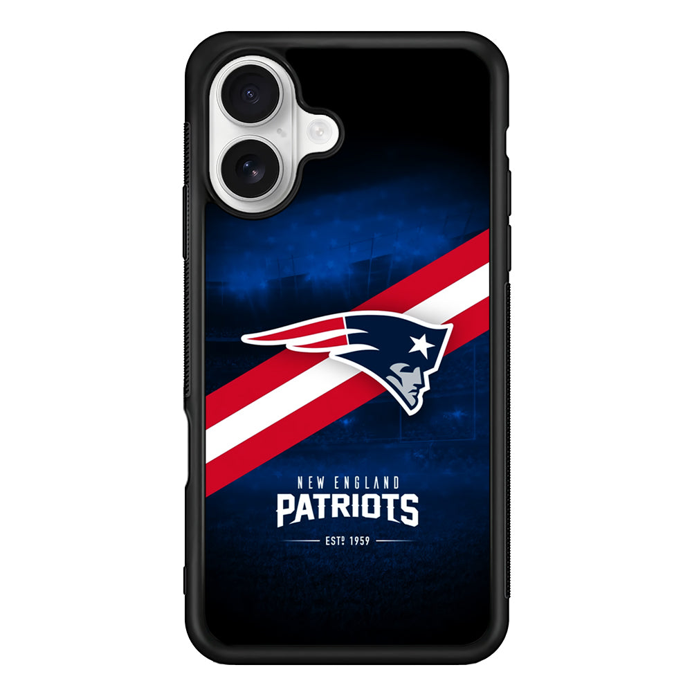 New England Patriots Est 1959 iPhone 16 Plus Case | Durable Protective Rubber Cover