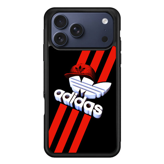 Adidas Logo Stripe Red Hat iPhone 17 Pro Max Case | Durable Rubber Case for iPhone 17 Pro Max