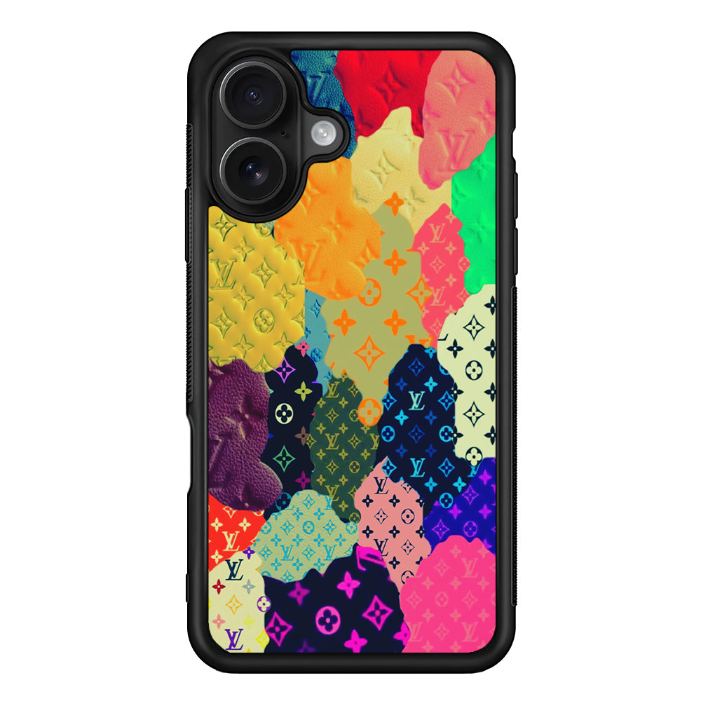 Louis Vuitton Aesthetic Pattern iPhone 16 Case | Slim Rubber Case for iPhone 16