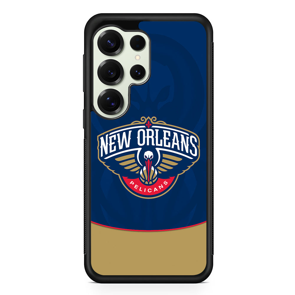 New Orleans Pelicans Logo Samsung Galaxy S25 Ultra Case | Durable Rubber Case for Samsung Galaxy S25 Ultra