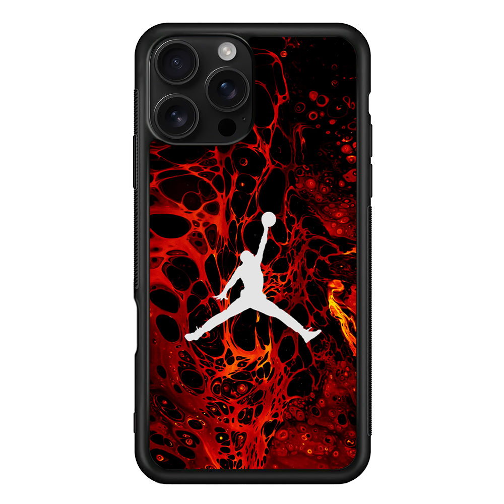 Air Jordan Logo Red Liquid iPhone 16 Pro Case - Stylish Protective Cover for iPhone 16 Pro